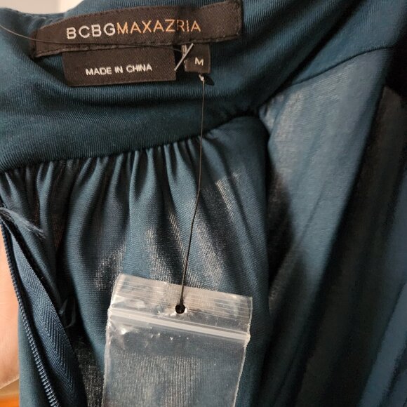 BCBG Max Azria Teal Floor Length Gown, Size M - Picture 6 of 9
